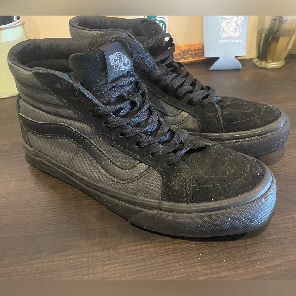 Vans Unisex Black Suede High-Top Sneakers
